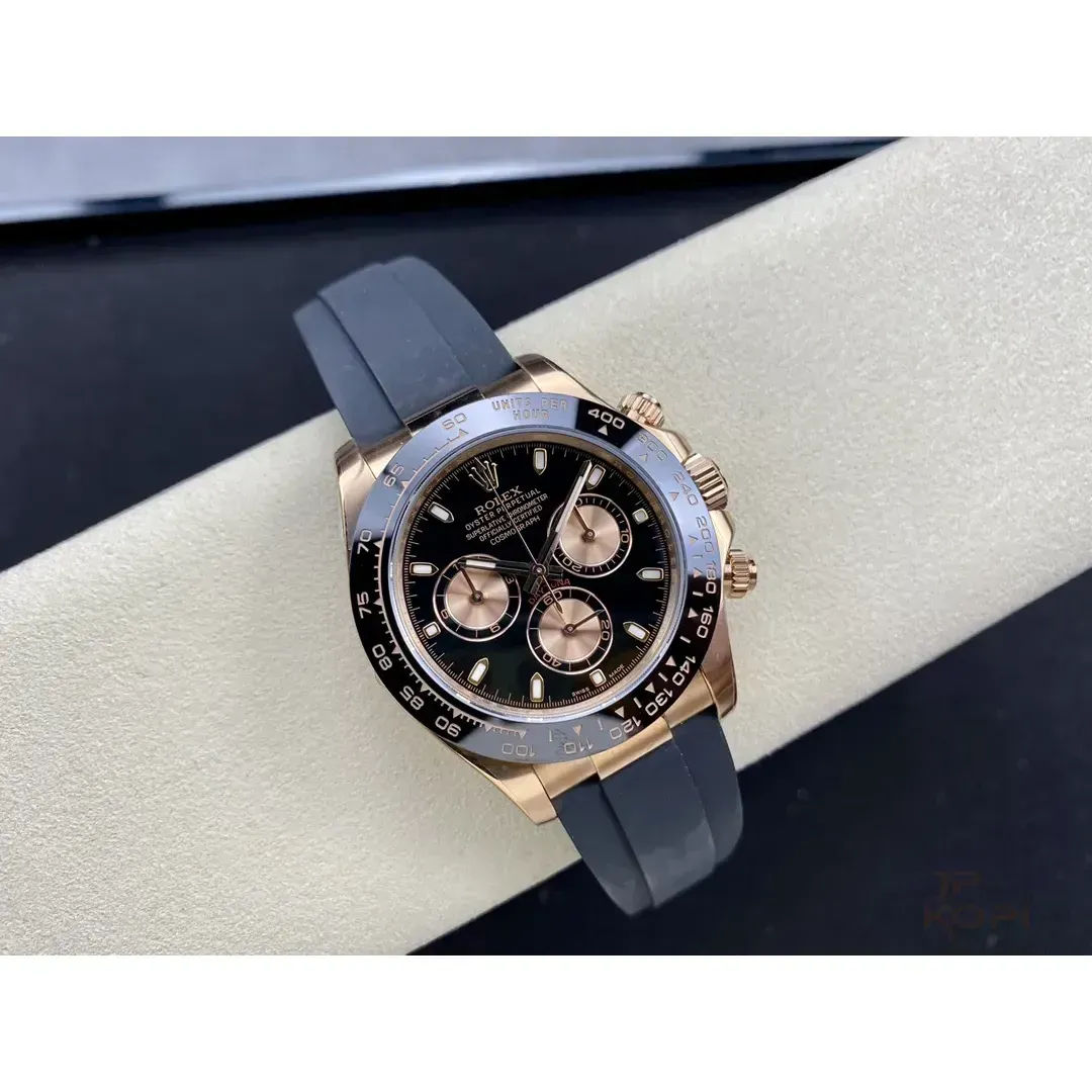 ロレックス デイトナ 116515ln-0017|ブラックダイアル 40mm イエローゴールド ラバーバンド【Clean工場製 高品質コピー腕時計】 - 画像 (6)