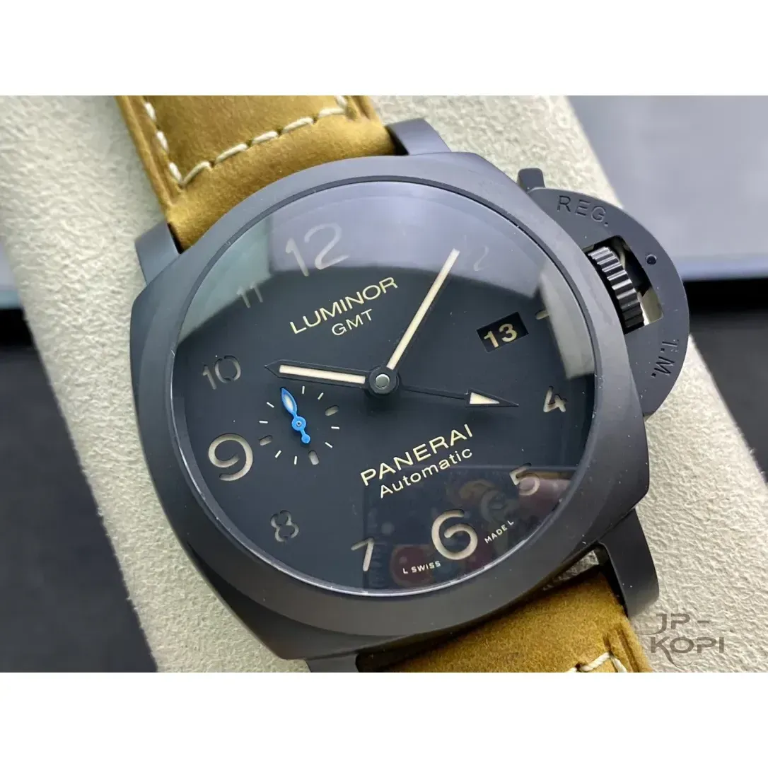 パネライ ルミノール1950 3DAYS GMT PAM01441|ブラック 44mm Cal.P.9010【VS工場製高品質腕時計】 - 画像 (3)