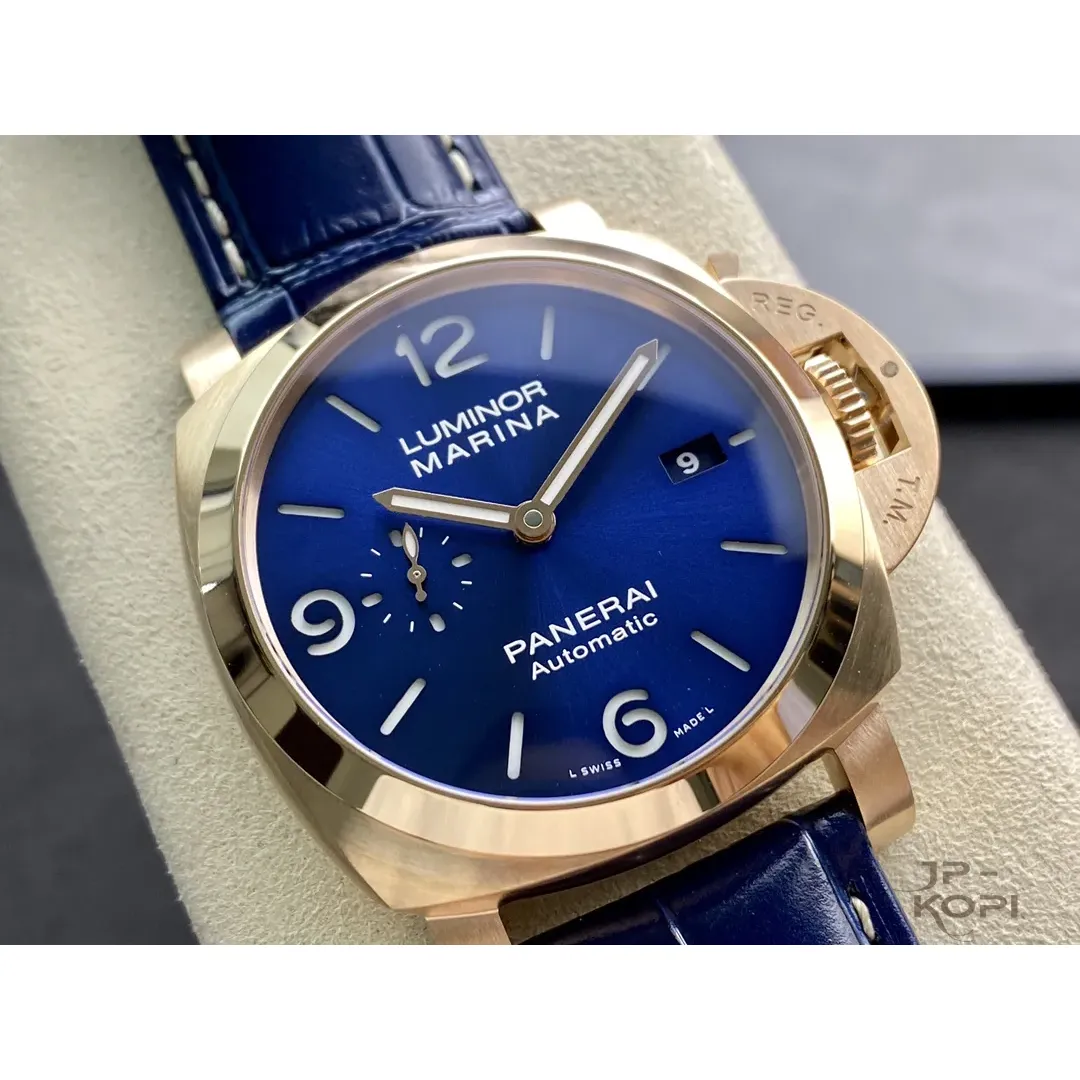 パネライ ルミノール マリーナ ゴールドテック PAM01112|ブルー文字盤×44mm【VS工場製高品質腕時計】 - 画像 (3)