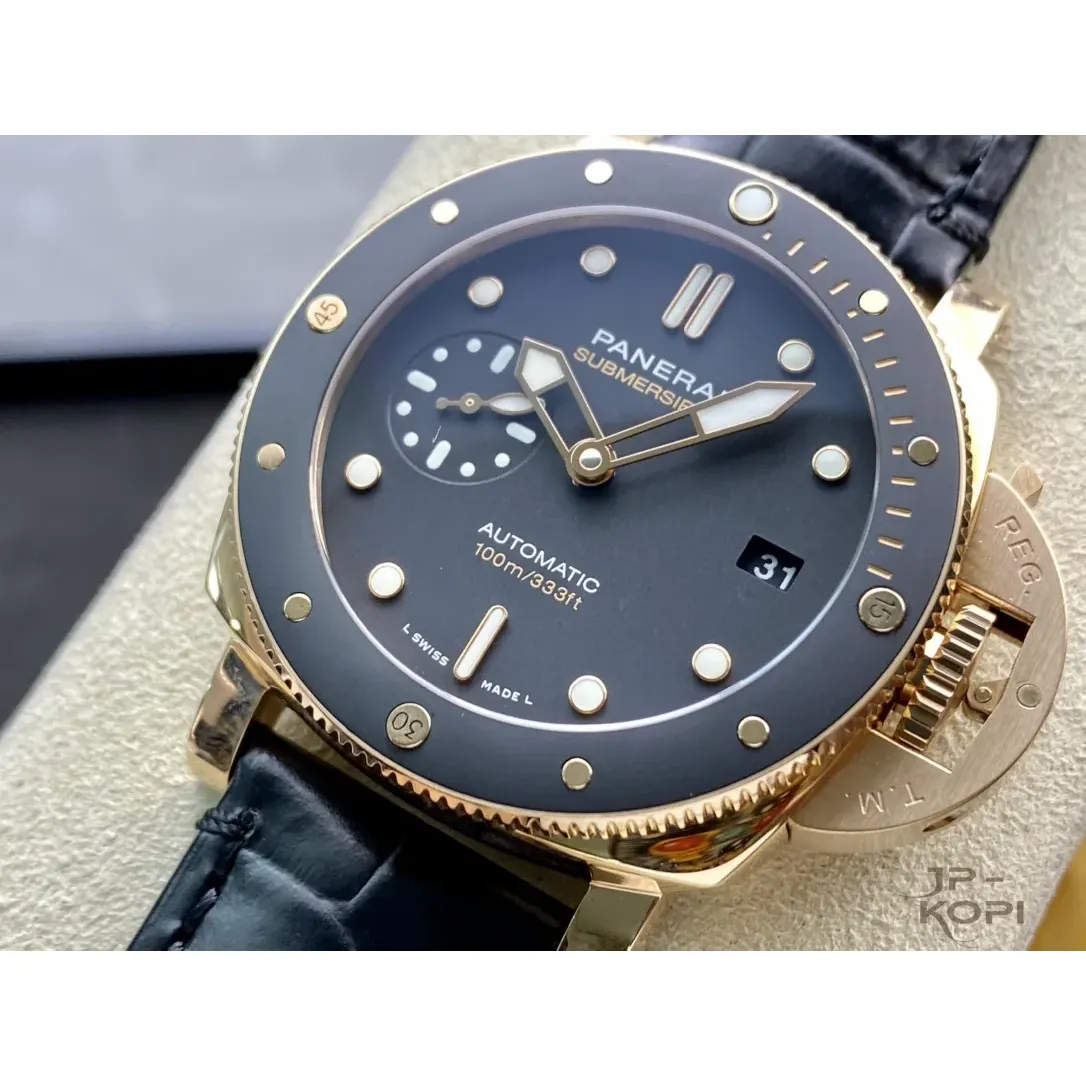パネライ サブマーシブル PAM00974|ゴールドテック×ブラック 42MM【VS工場製高品質モデル】 - 画像 (4)