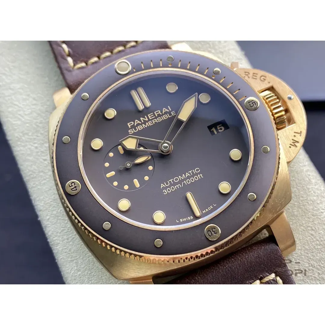 パネライ サブマーシブル ブロンゾ PAM00968|ブラウン 47MM【VS工場製】 - 画像 (4)