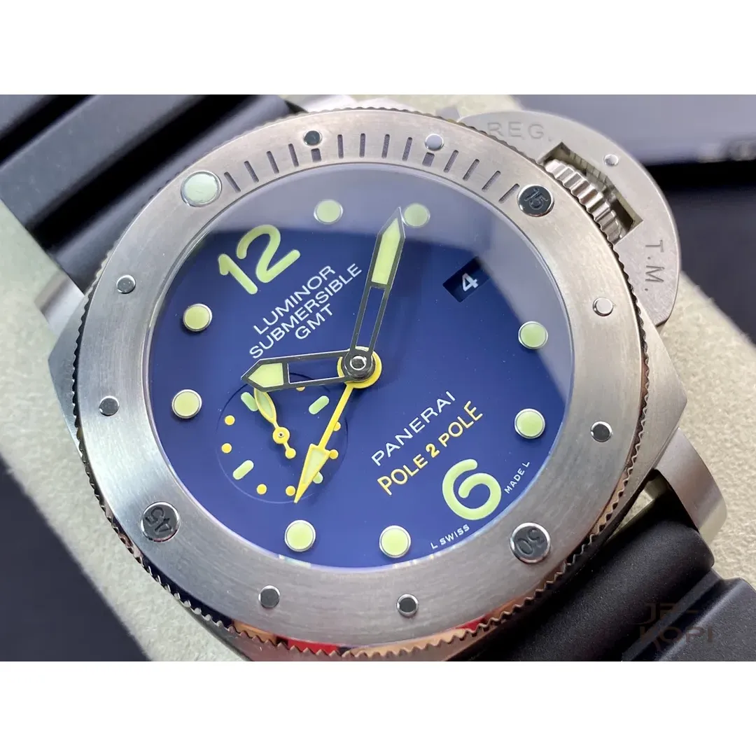 パネライ ルミノール サブマーシブル GMT PAM00719|ブルー文字盤 47MM【VS工場製】 - 画像 (4)