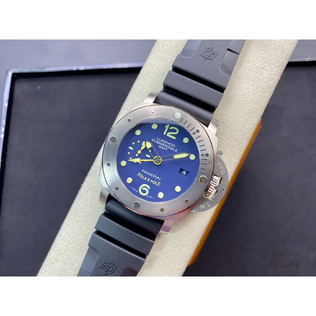 パネライ ルミノール サブマーシブル GMT PAM00719|ブルー文字盤 47MM【VS工場製】 - 画像 (5)