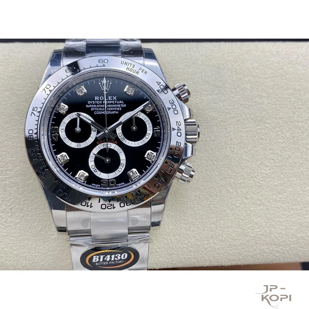 ロレックス デイトナ 116509-0055|ダイヤ入りブラック 丹東Cal.4130【BETTER工場製】 - 画像 (2)