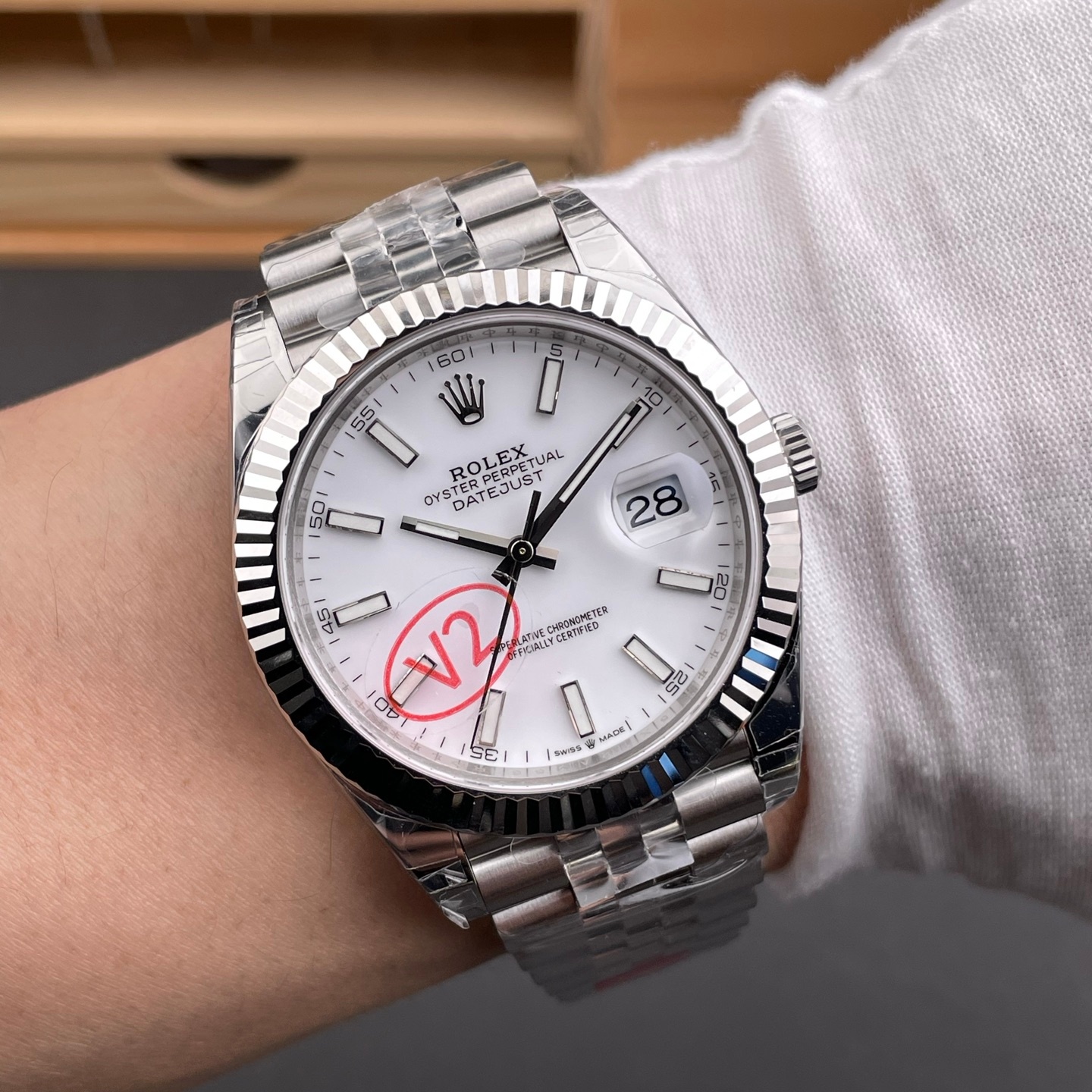 ロレックス デイトジャスト 126334|ホワイトダイアル 41mm ジュビリーブレス フルーテッドベゼル【VS工場製】 - 画像 (12)