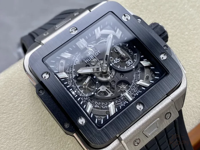 ウブロ HUBLOTスクエアバン ウニコ チタニウムセラミック 821.NM.0170.RX【BBF工場出品】 - 画像 (2)