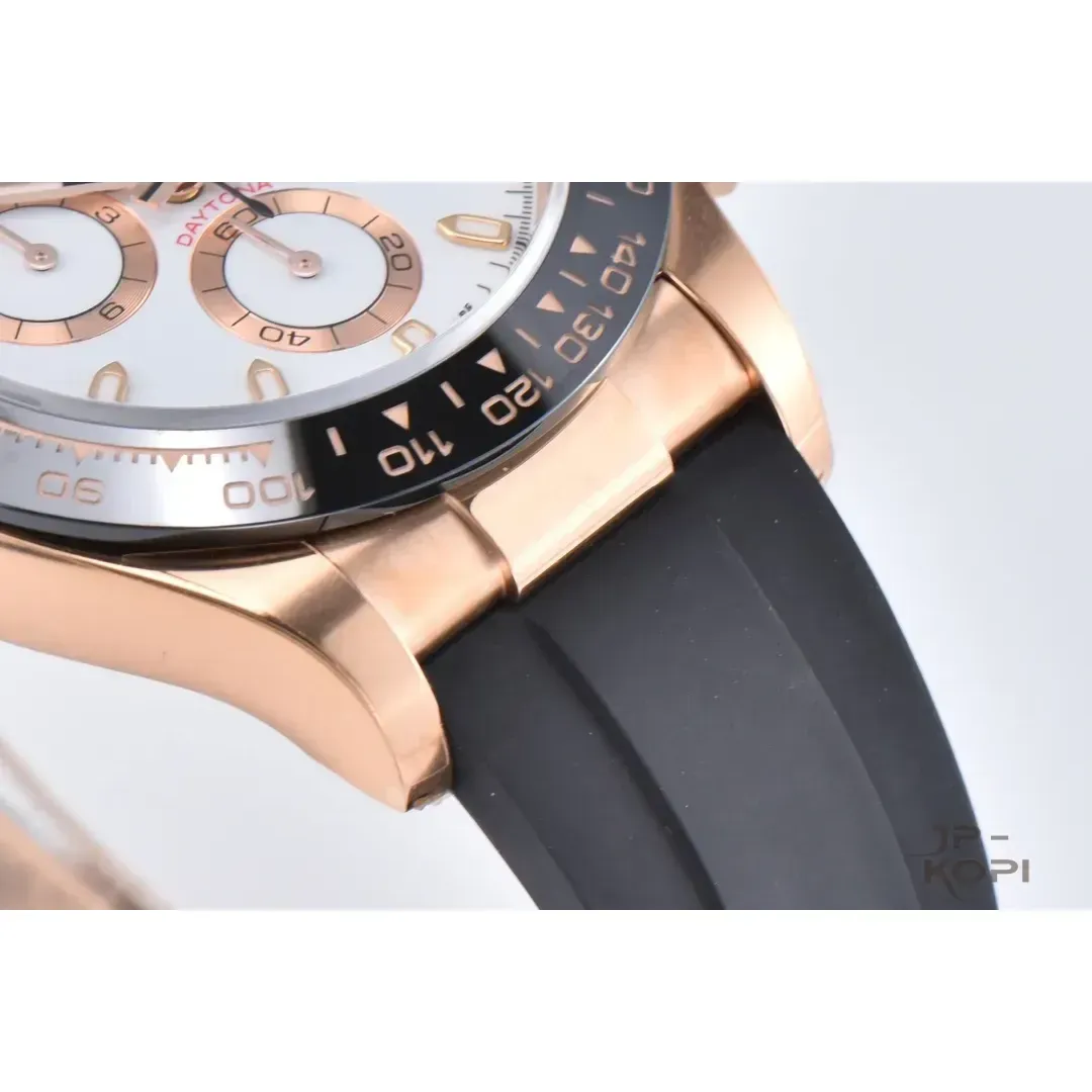 ロレックス デイトナ 116515LN-0019|アイボリーダイアル イエローゴールド ラバーストラップ【CLEAN工場製 高品質コピー腕時計】 - 画像 (7)