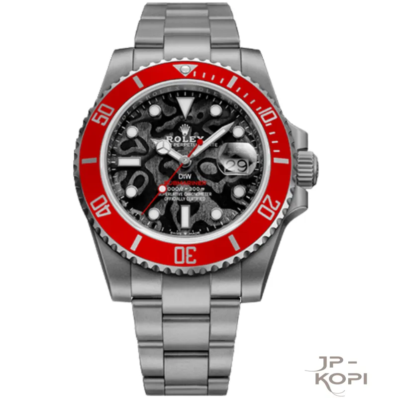 DIW × ロレックス サブマリーナー Jupiter|グレーダイアル×レッドベゼル 40mm サテン仕上げ 【VS工場製】