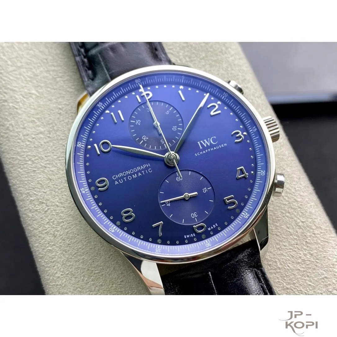 IWC ポルトギーゼ クロノグラフ IW371606|ブルー文字盤 41mm シースルーバック【ZF工場製 高品質コピー腕時計】 - 画像 (3)