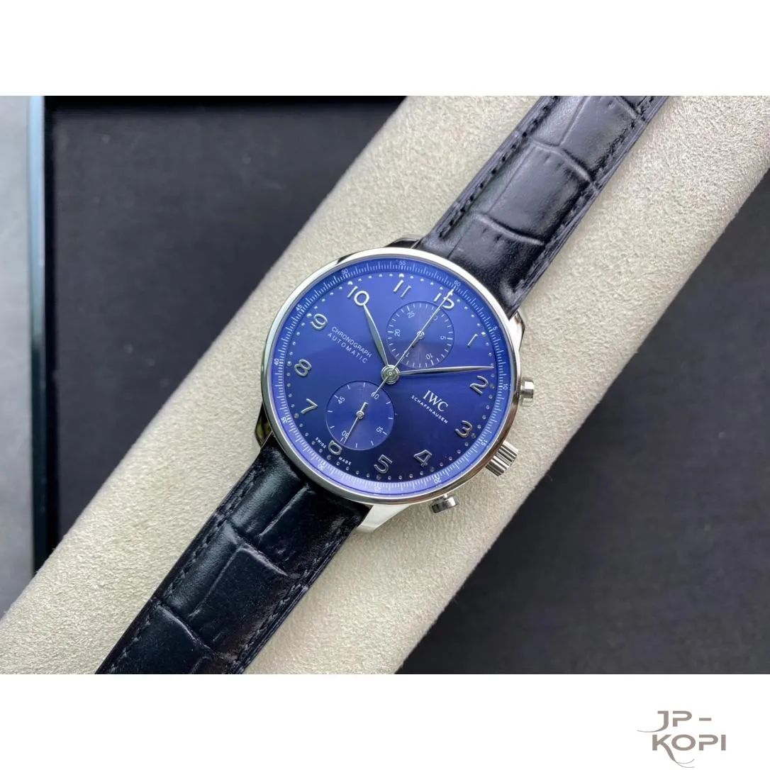 IWC ポルトギーゼ クロノグラフ IW371606|ブルー文字盤 41mm シースルーバック【ZF工場製 高品質コピー腕時計】 - 画像 (5)