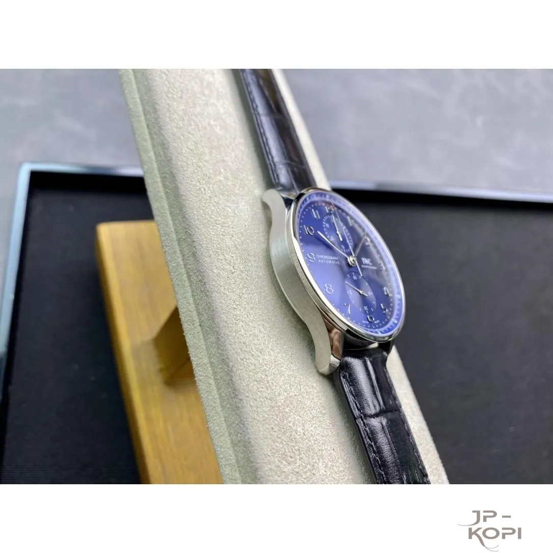IWC ポルトギーゼ クロノグラフ IW371606|ブルー文字盤 41mm シースルーバック【ZF工場製 高品質コピー腕時計】 - 画像 (6)