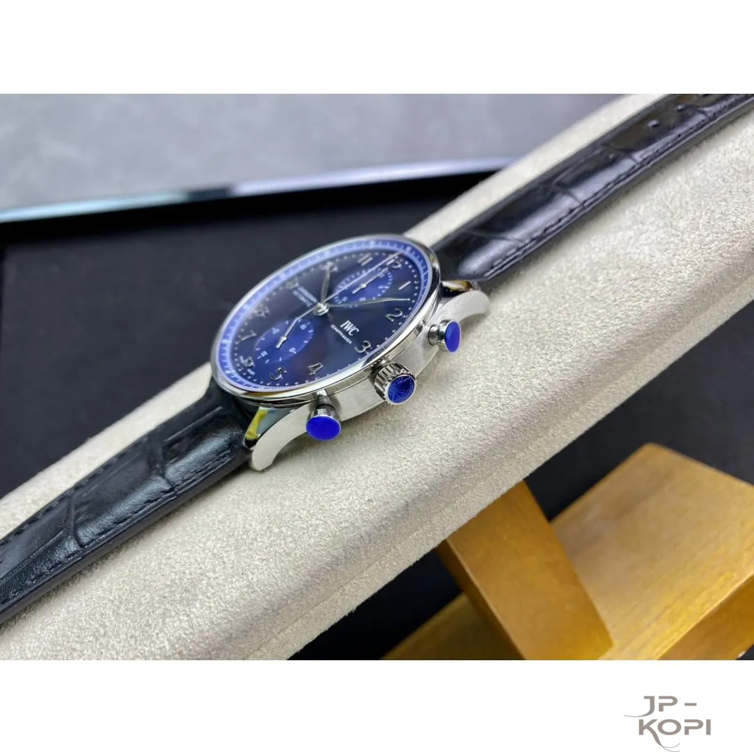 IWC ポルトギーゼ クロノグラフ IW371606|ブルー文字盤 41mm シースルーバック【ZF工場製 高品質コピー腕時計】 - 画像 (7)