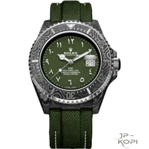 DIW × ロレックス Sea-Dweller カーボンファイバー 43mm｜カーキグリーンダイアル × NATOベルクロストラップ