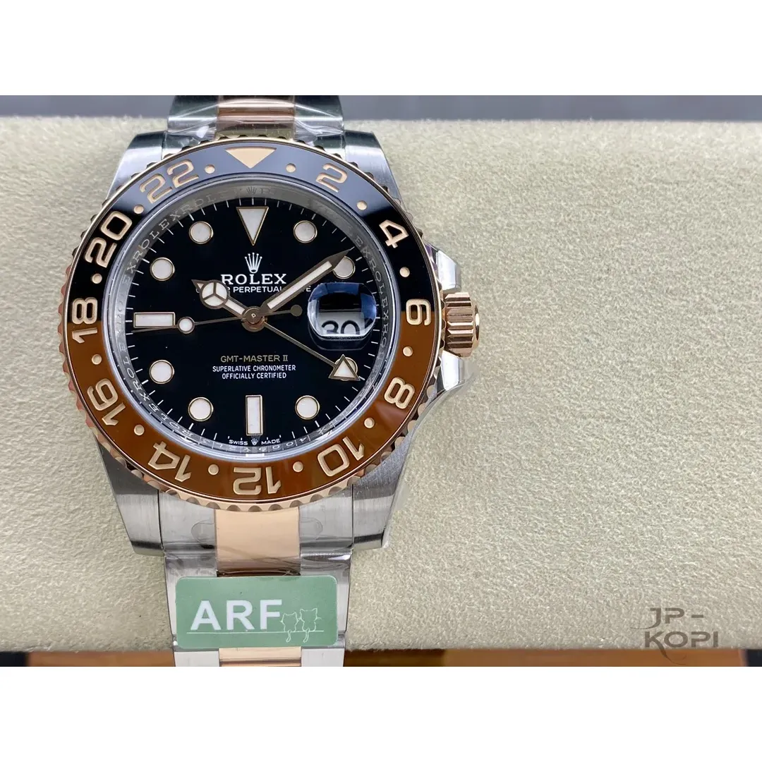 ロレックス GMTマスターII 126711CHNR 40MMブラック/ブラウン オイスターブレスレットCAL.3285【ARF工場出品】
