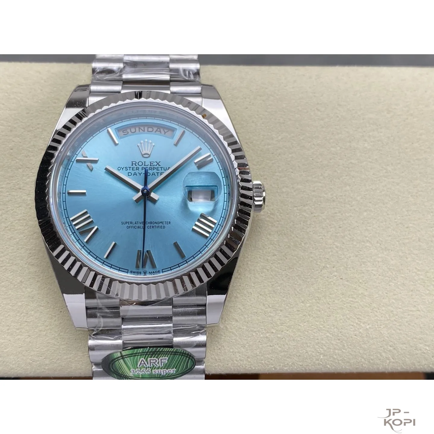 ロレックス デイデイト 40mm M228236-0012|アイスブルー 上海Cal.3255 加重版【ARF工場製 高品質コピー腕時計】 - 画像 (2)