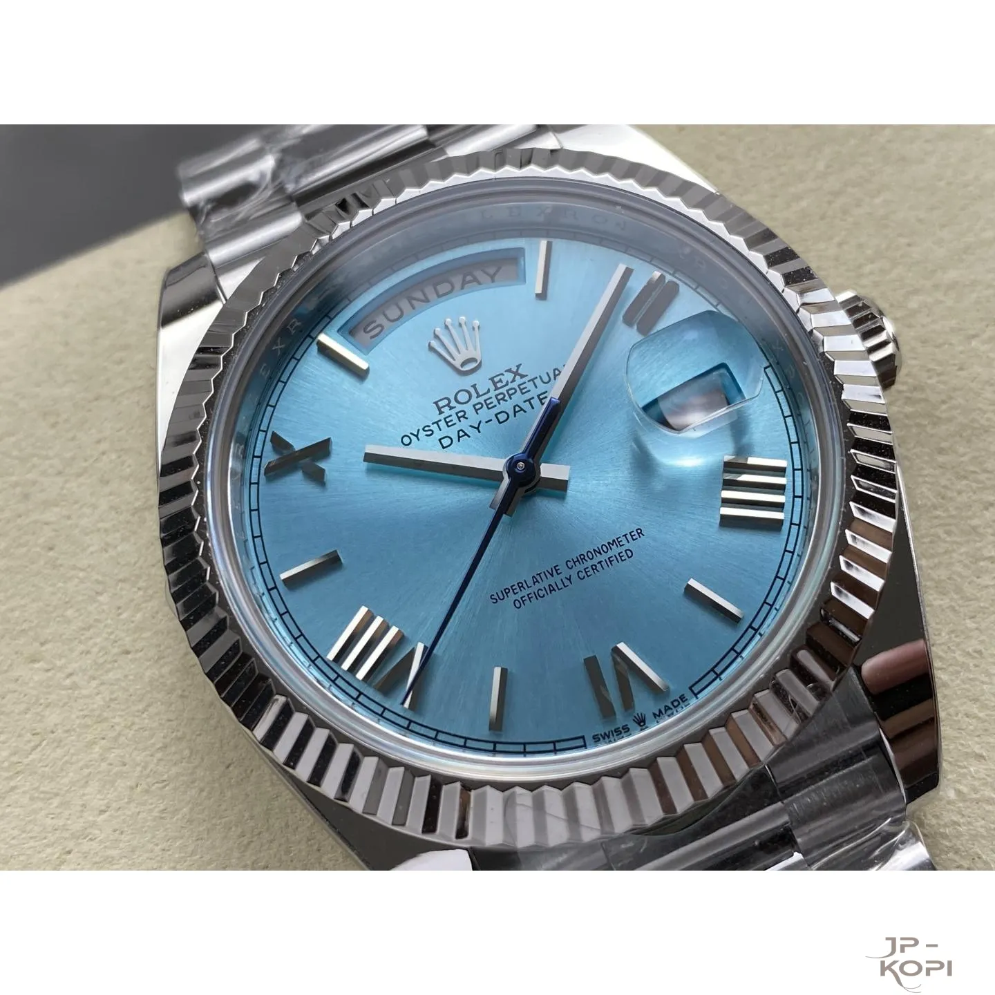 ロレックス デイデイト 40mm M228236-0012|アイスブルー 上海Cal.3255 加重版【ARF工場製 高品質コピー腕時計】 - 画像 (3)