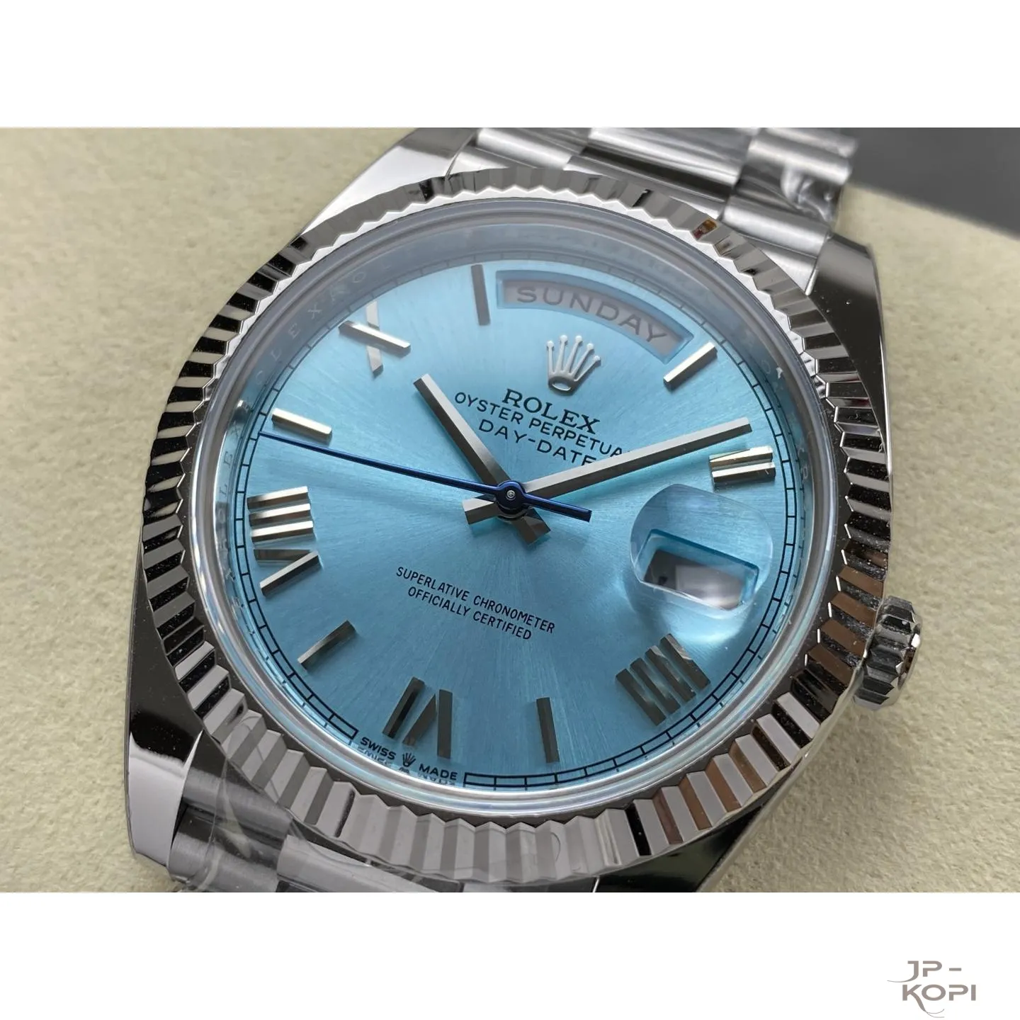 ロレックス デイデイト 40mm M228236-0012|アイスブルー 上海Cal.3255 加重版【ARF工場製 高品質コピー腕時計】 - 画像 (4)