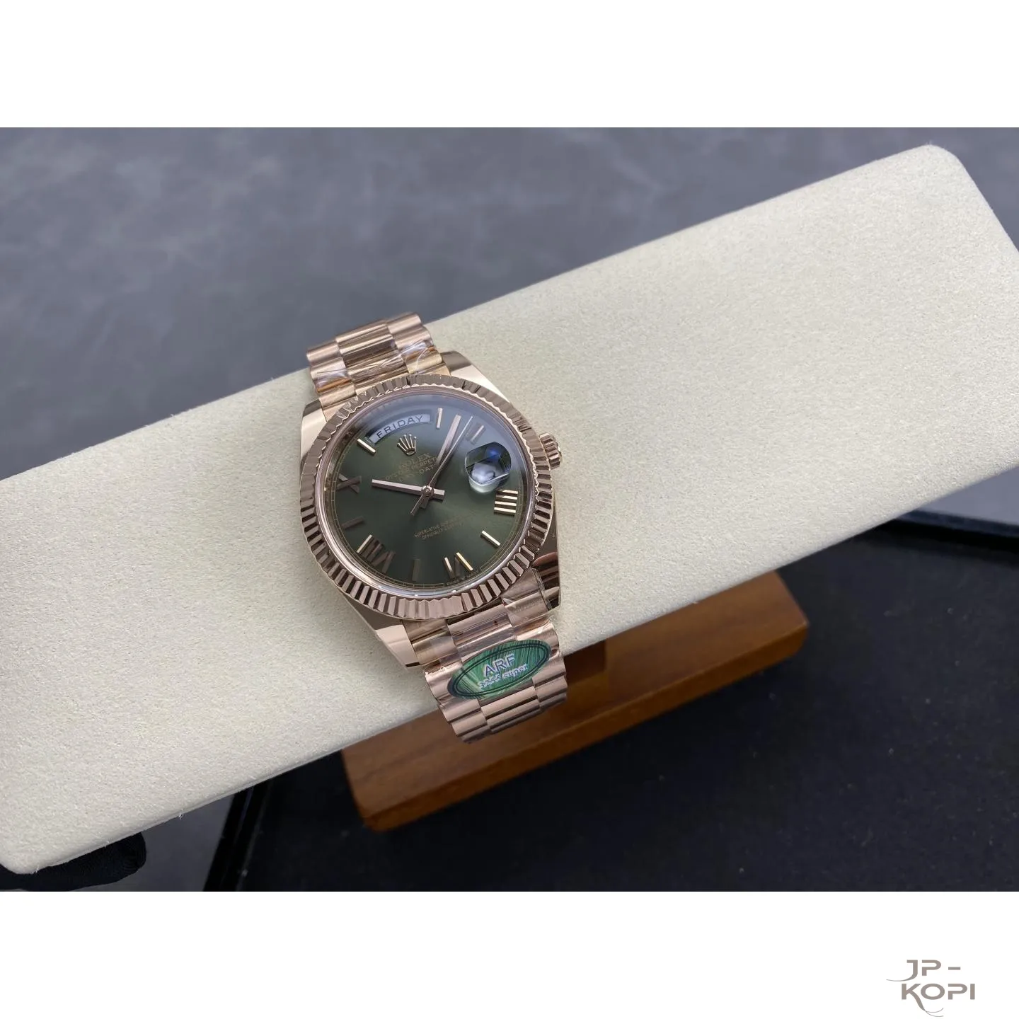 ロレックス デイデイト 40mm M228235-0025|オリーブグリーン 上海Cal.3255 加重版【ARF工場製 高品質コピー腕時計】 - 画像 (5)