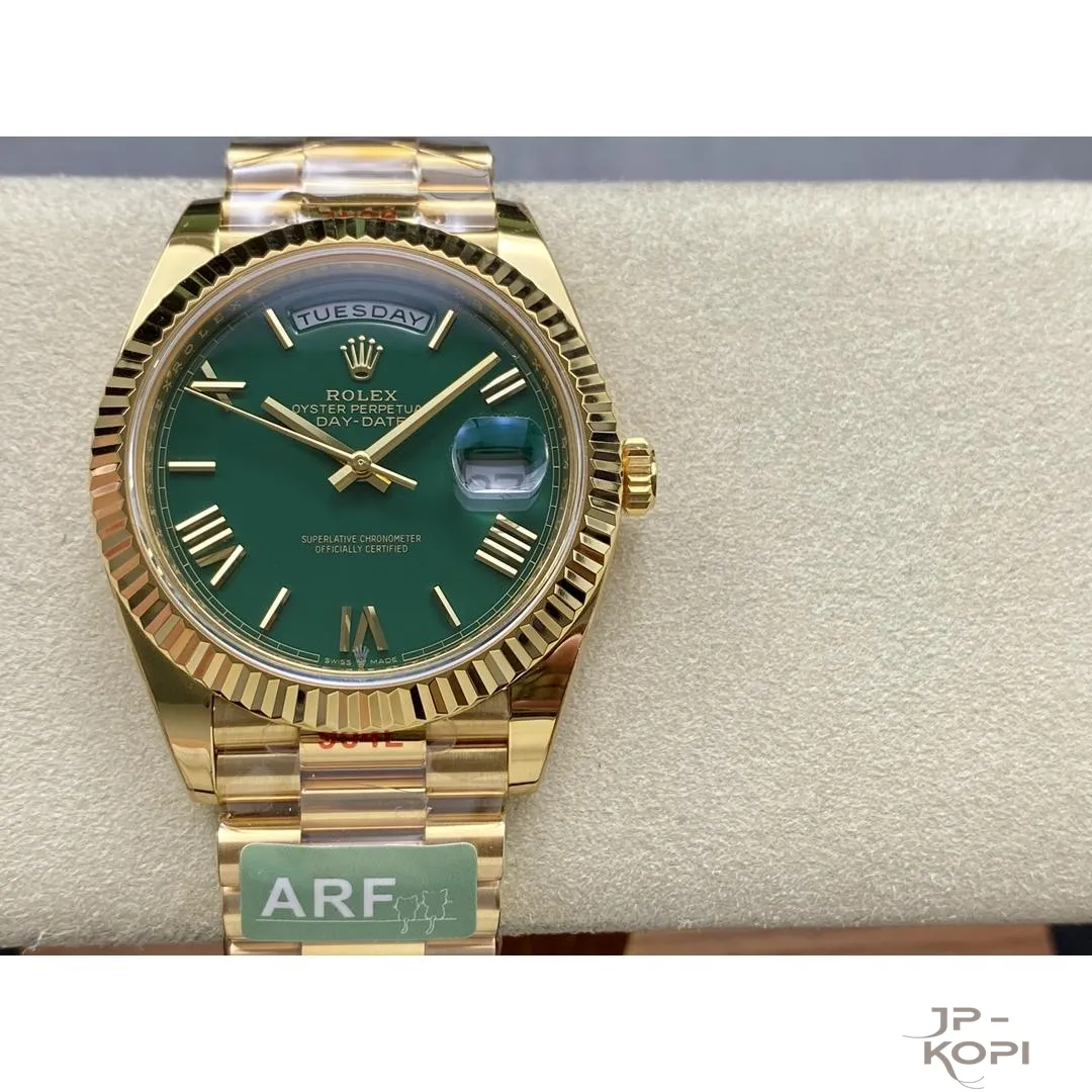 ロレックス デイデイト 40mm M228238-0061|グリーン 上海Cal.3255 加重版【ARF工場製 高品質コピー腕時計】 - 画像 (2)