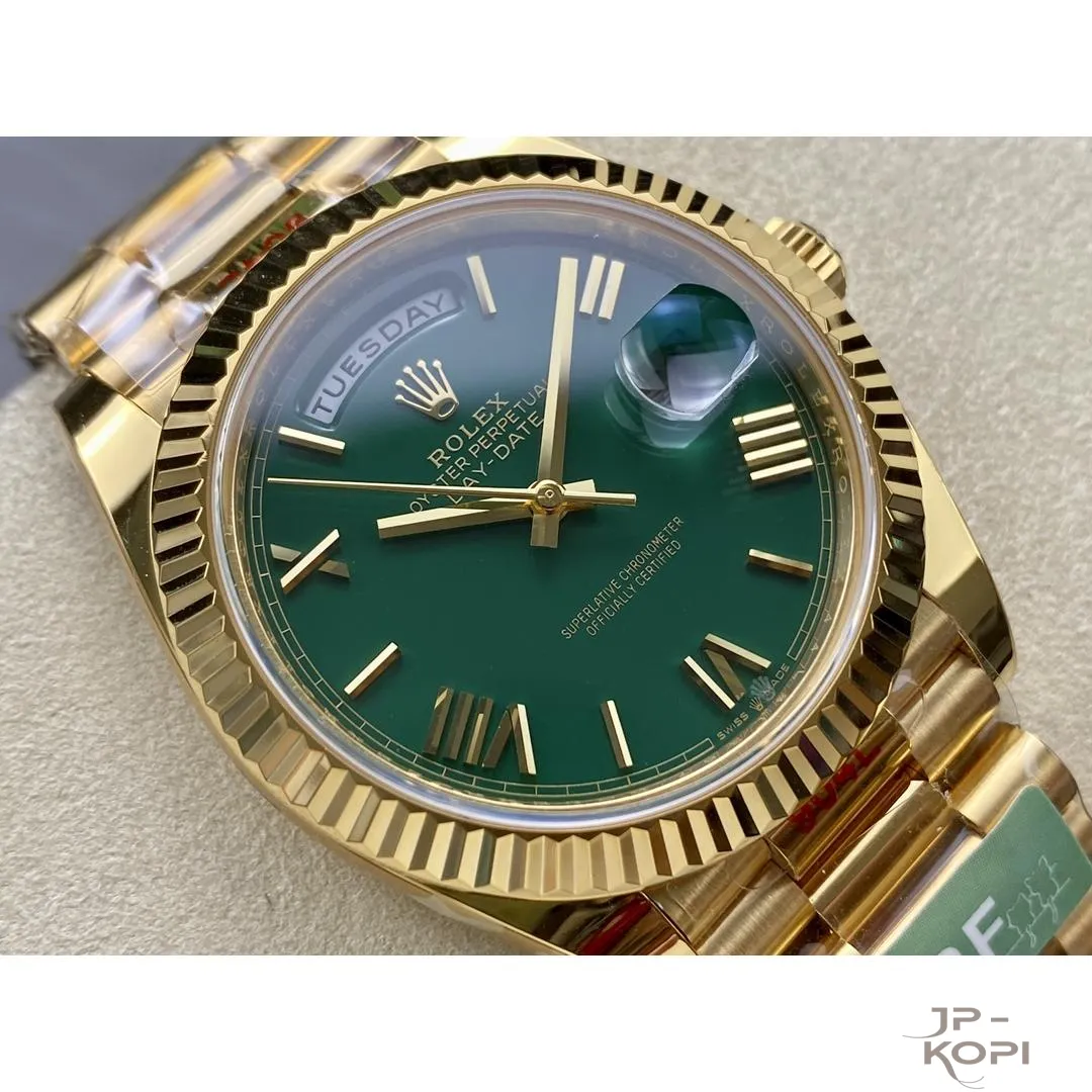 ロレックス デイデイト 40mm M228238-0061|グリーン 上海Cal.3255 加重版【ARF工場製 高品質コピー腕時計】 - 画像 (3)