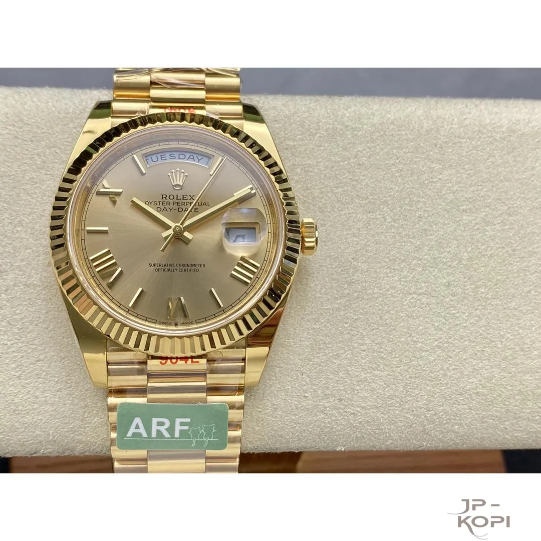 ロレックス デイデイト 40mm M228238-0006|シャンパン 上海Cal.3255 加重版【ARF工場製 高品質コピー腕時計】 - 画像 (2)