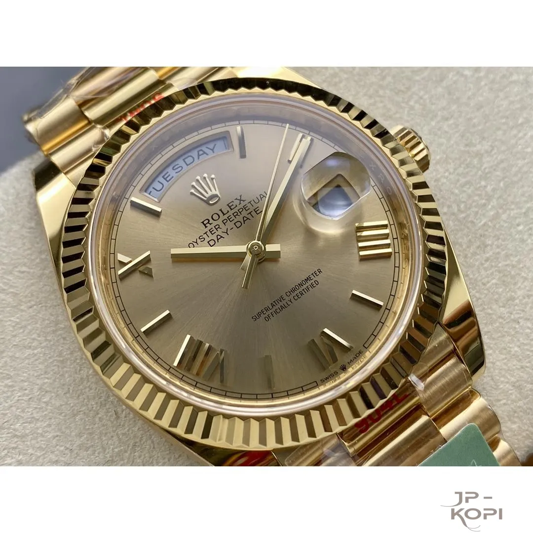 ロレックス デイデイト 40mm M228238-0006|シャンパン 上海Cal.3255 加重版【ARF工場製 高品質コピー腕時計】 - 画像 (3)