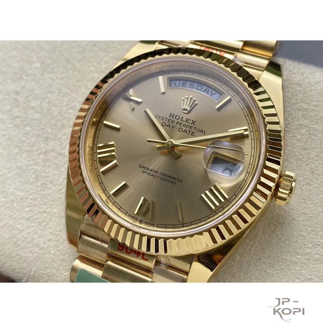 ロレックス デイデイト 40mm M228238-0006|シャンパン 上海Cal.3255 加重版【ARF工場製 高品質コピー腕時計】 - 画像 (4)