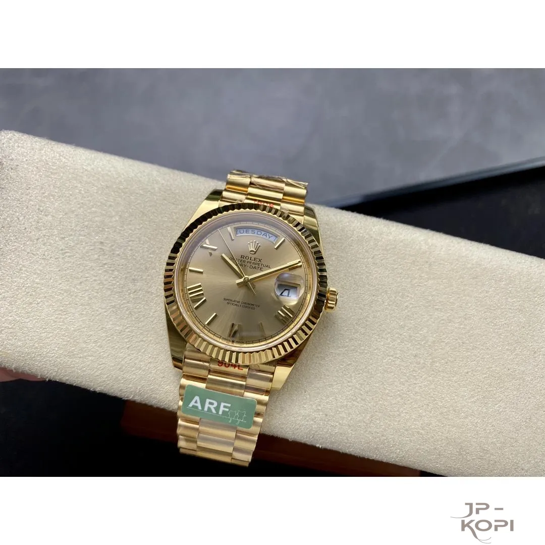ロレックス デイデイト 40mm M228238-0006|シャンパン 上海Cal.3255 加重版【ARF工場製 高品質コピー腕時計】 - 画像 (5)