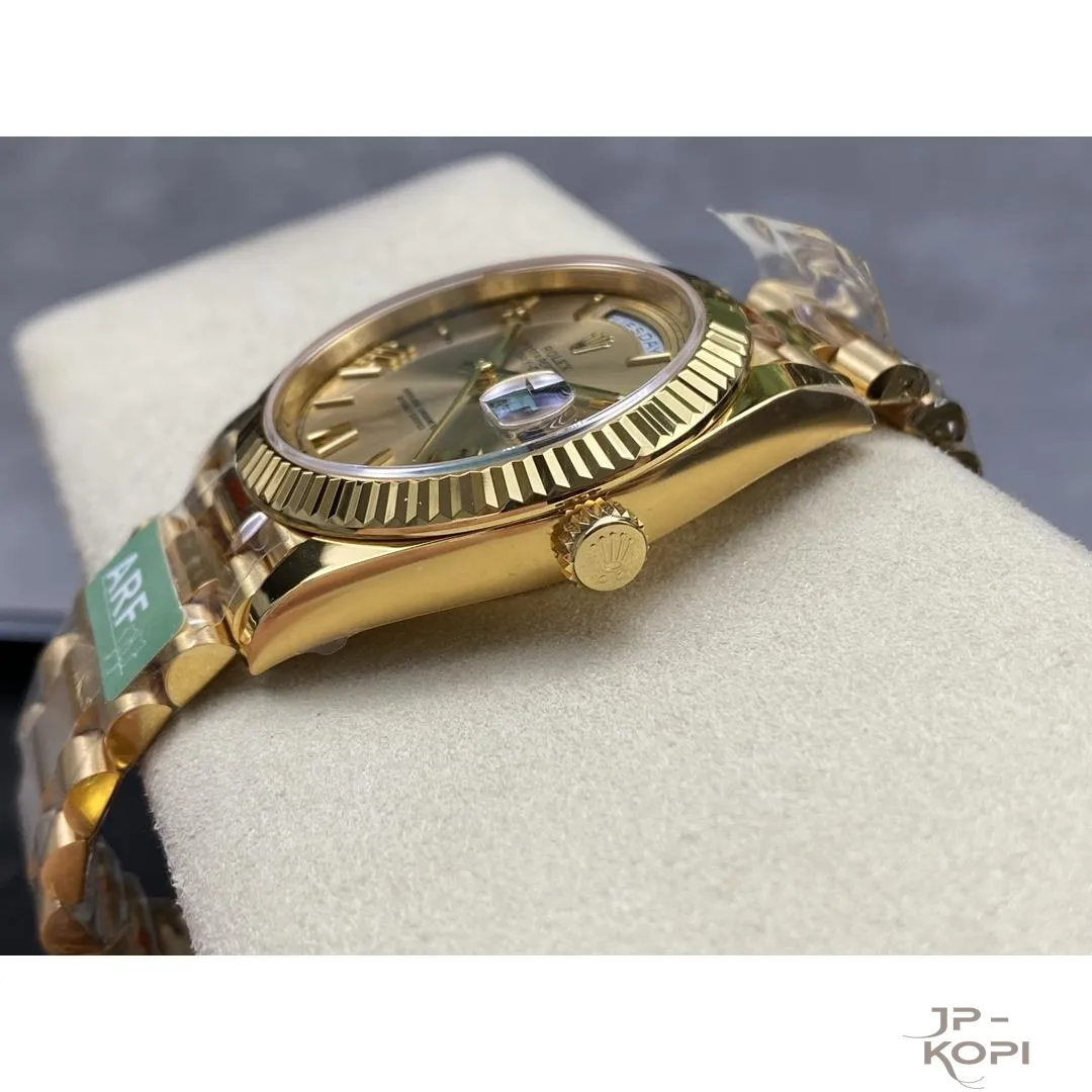 ロレックス デイデイト 40mm M228238-0006|シャンパン 上海Cal.3255 加重版【ARF工場製 高品質コピー腕時計】 - 画像 (7)