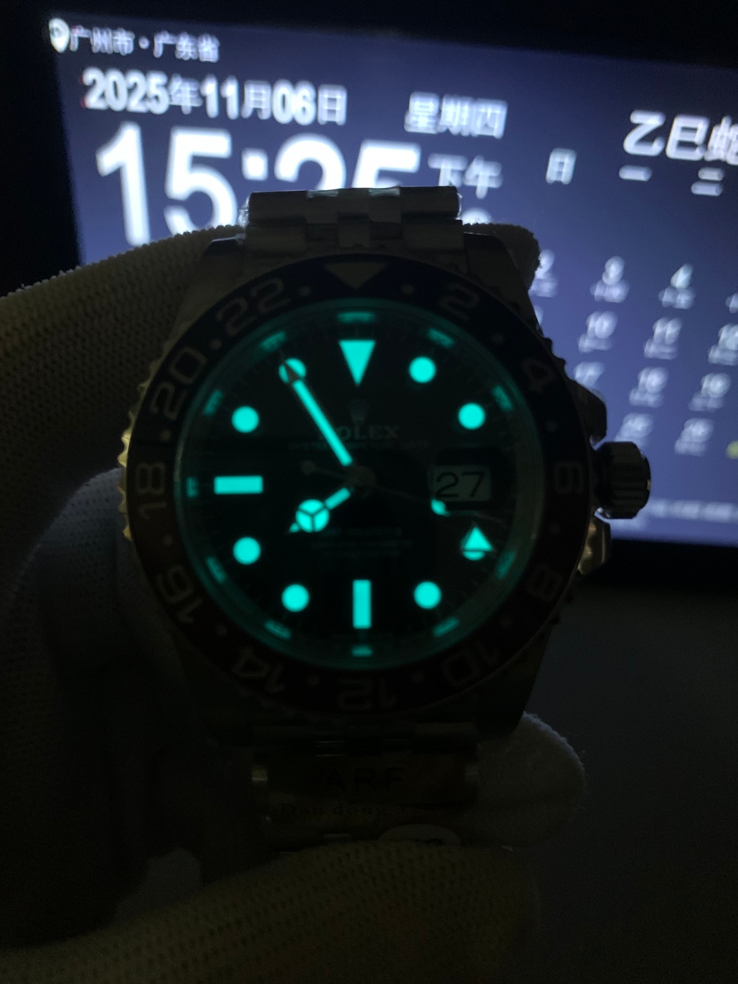 ロレックス GMTマスター II 126710BLRO|ブルーレッドベゼル ジュビリーブレスレット 丹東Cal.3285【ARF工場製 高品質腕時計】 - 画像 (13)