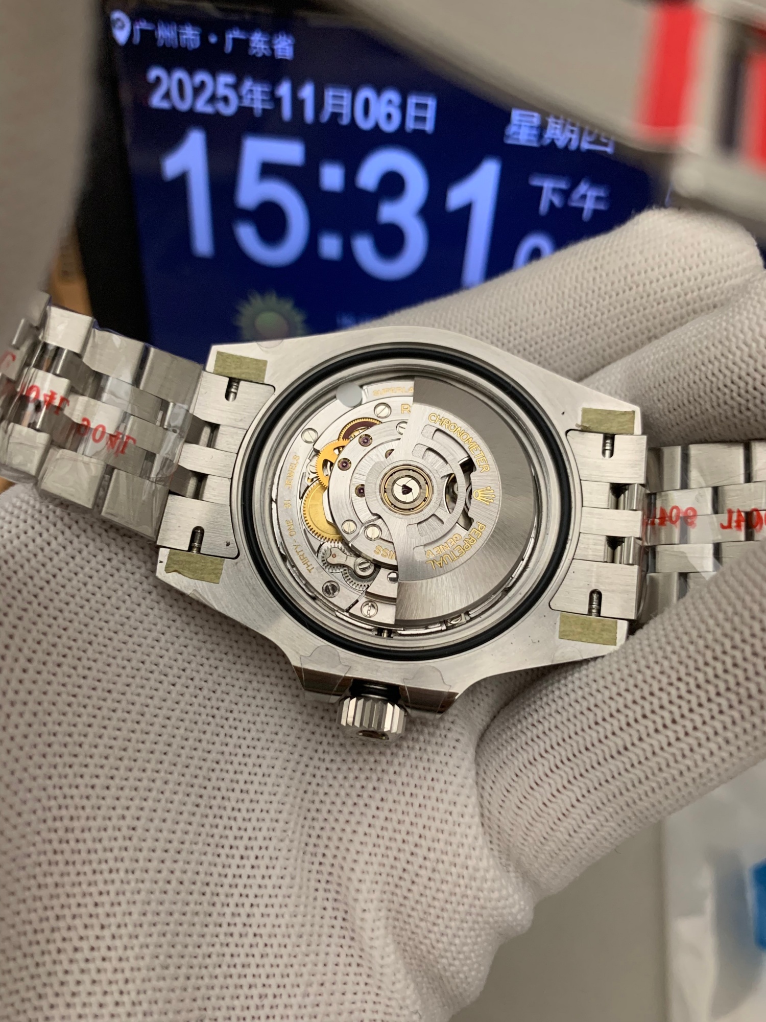 ロレックス GMTマスター II 126710BLRO|ブルーレッドベゼル ジュビリーブレスレット 丹東Cal.3285【ARF工場製 高品質腕時計】 - 画像 (16)