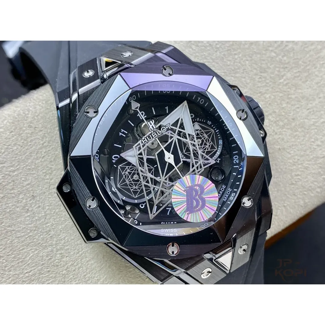 ウブロ ビッグバン ウニコ サンブルーII 418.CX.1107.RX.MXM22|ブラックセラミック 45mm 【BBF工場製高品質コピー腕時計】 - 画像 (3)