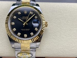 ロレックス デイトジャスト 126333 ブラック オイスターブレスレット CAL.3235進化版 41mm【ARF工場出品】