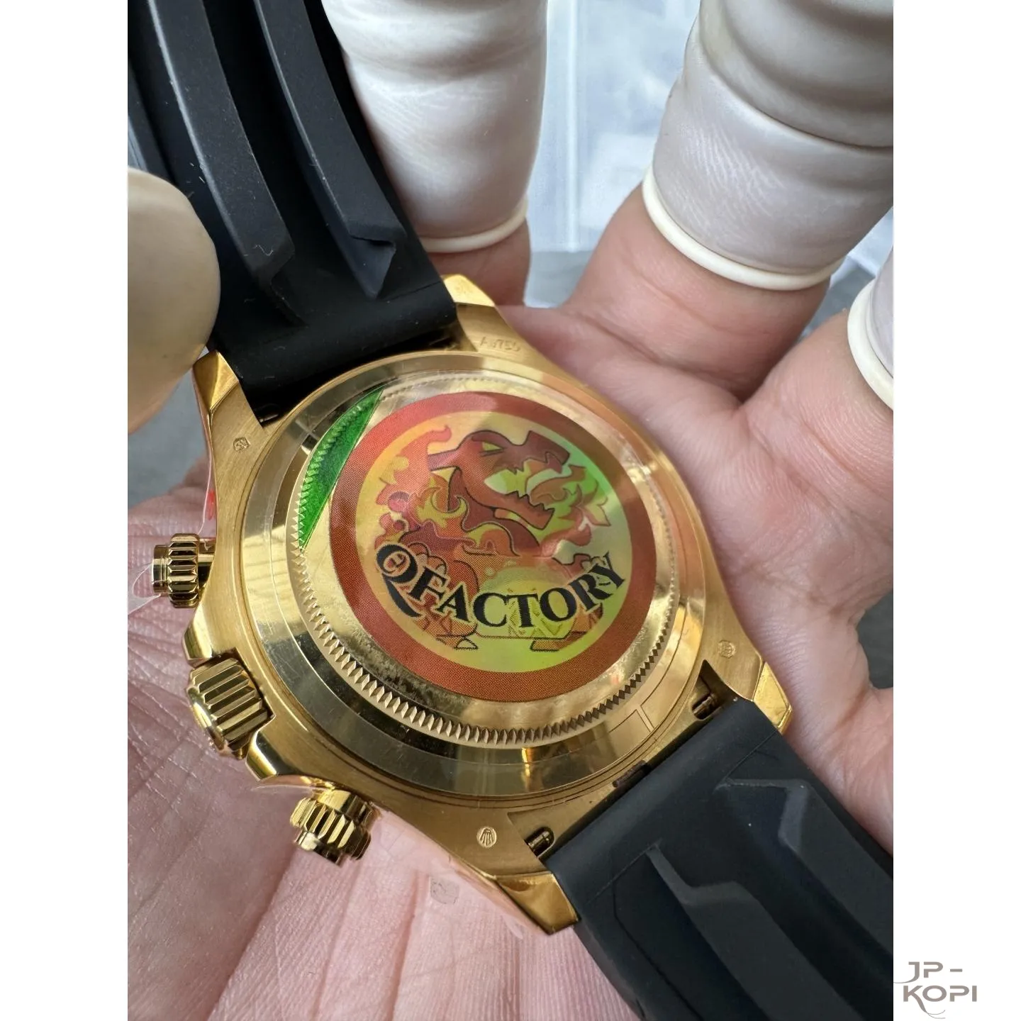 ロレックス デイトナ 116518LN-0078|ダイヤ入りブラック 丹東Cal.4130 加重版【QF工場製 高品質コピー腕時計】 - 画像 (9)