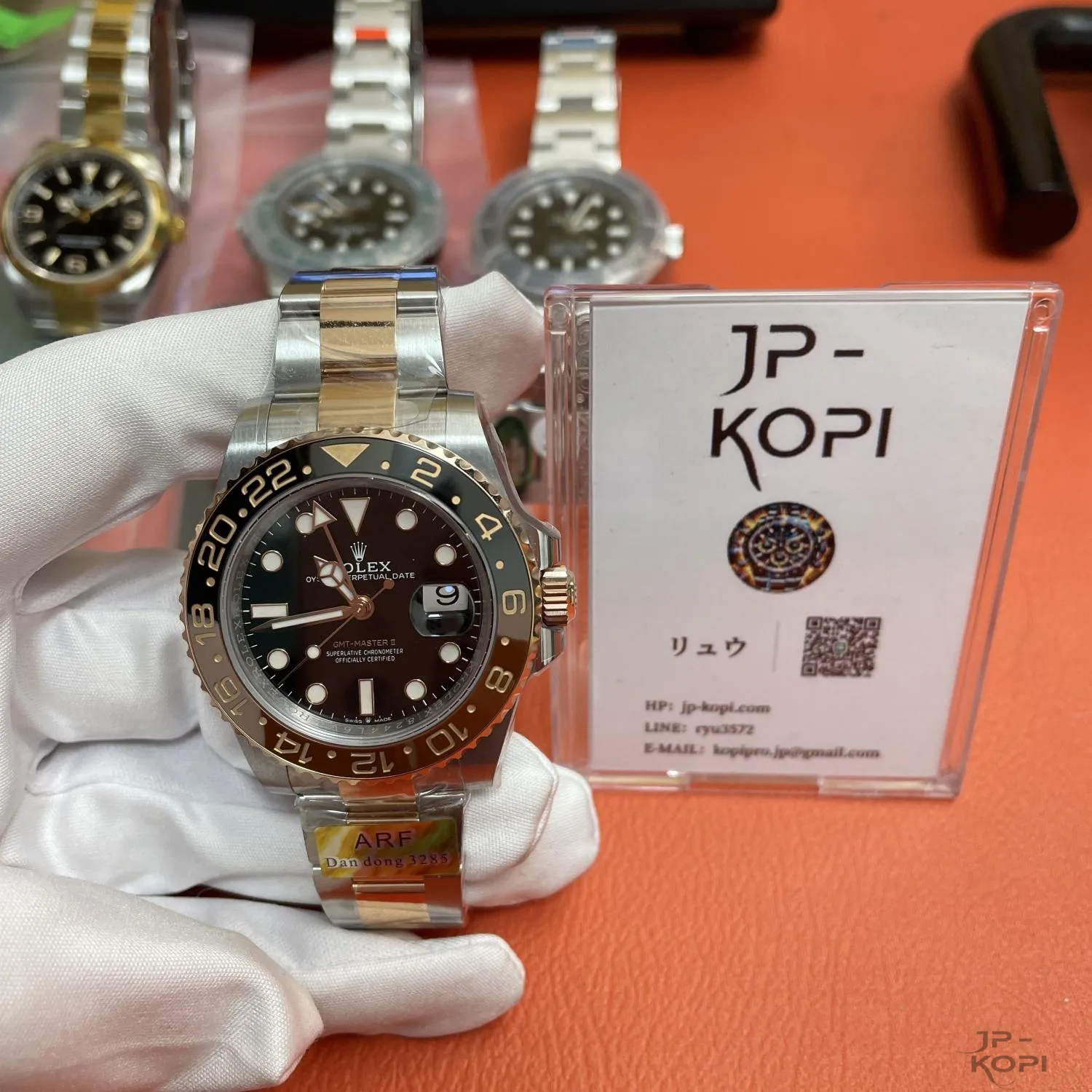 ロレックス GMTマスター II 126711CHNR|40MM ブラック✕ブラウン 丹東CAL.3285 加重版【ARF工場製 高品質コピー腕時計】 - 画像 (2)