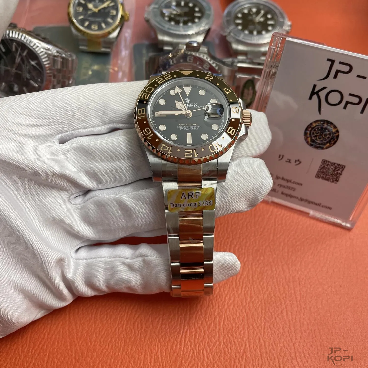 ロレックス GMTマスター II 126711CHNR|40MM ブラック✕ブラウン 丹東CAL.3285 加重版【ARF工場製 高品質コピー腕時計】 - 画像 (8)