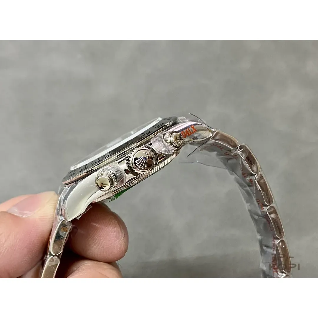 ロレックス デイトナ 126509-0003|スチール&ブラック 上海Cal.4131 加重版【QF工場製 高品質コピー腕時計】 - 画像 (6)