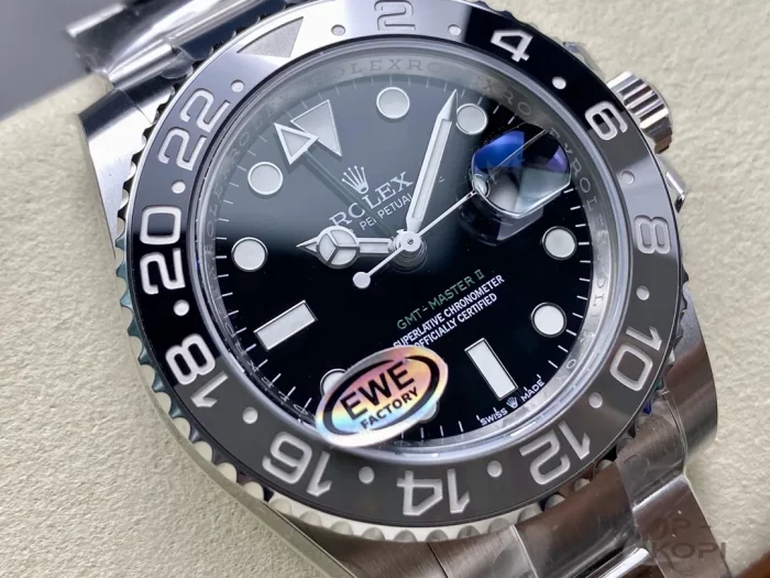 ロレックス GMTマスター II 126710GRNR 40MM 黒グレーベゼル オイスターブレスレットCal.3285【EWE工場出品】 - 画像 (2)