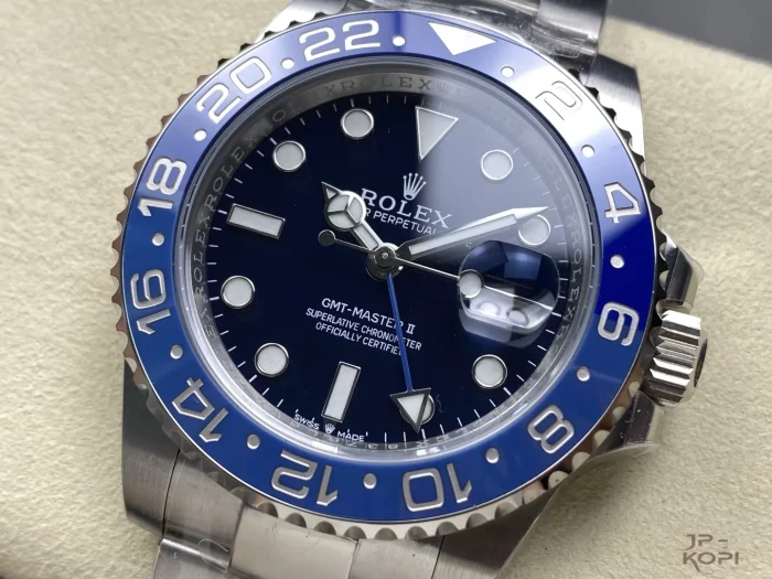 ロレックス GMTマスター II ブルーベリーベゼル 40MMオイスターブレスレットCAL.3285【ARF工場出品】 - 画像 (3)