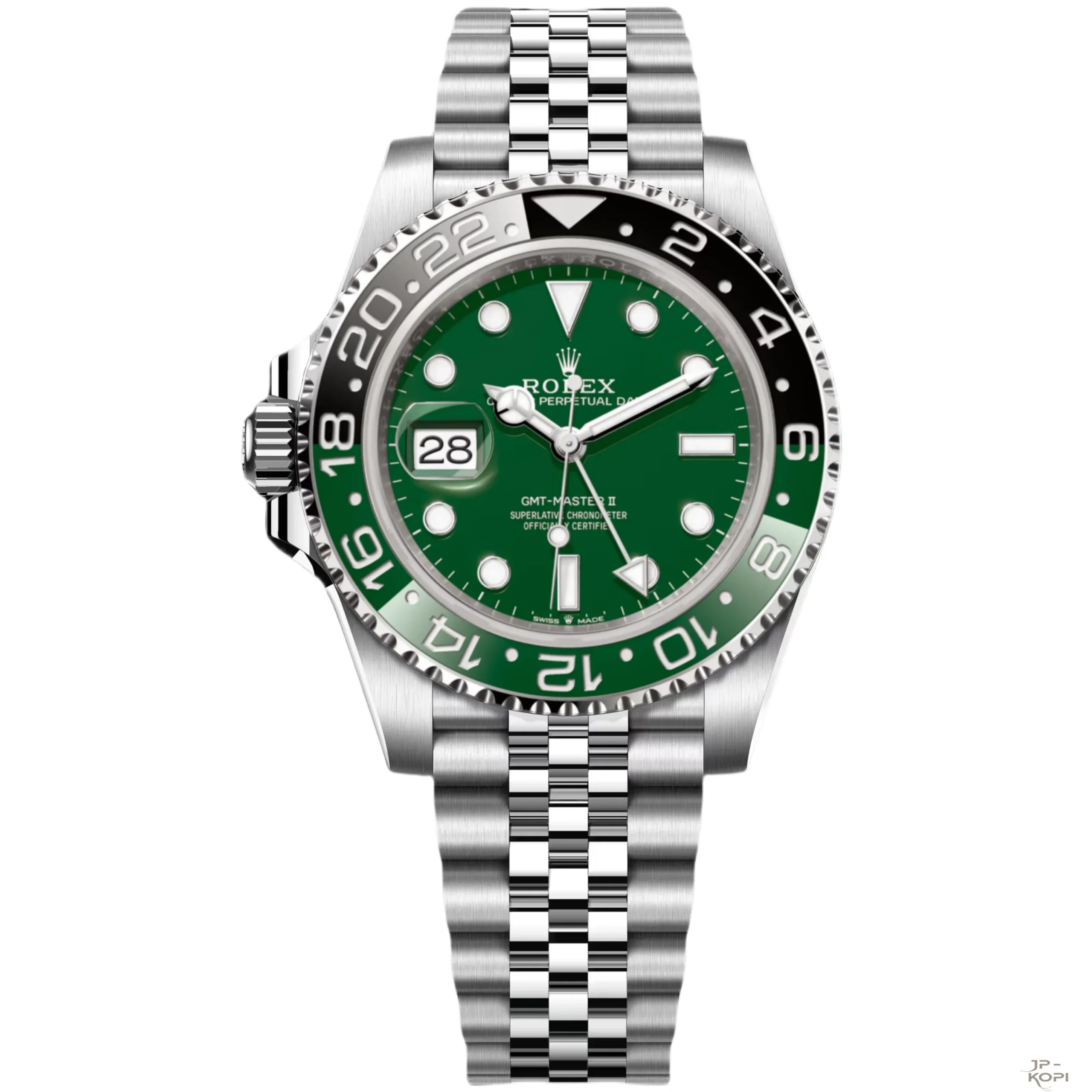 ロレックス 2025年 GMTマスター II 126729VTNR-0002 左側リューズ ジュビリーブレスレット Cal.3285【ARF工場出品】
