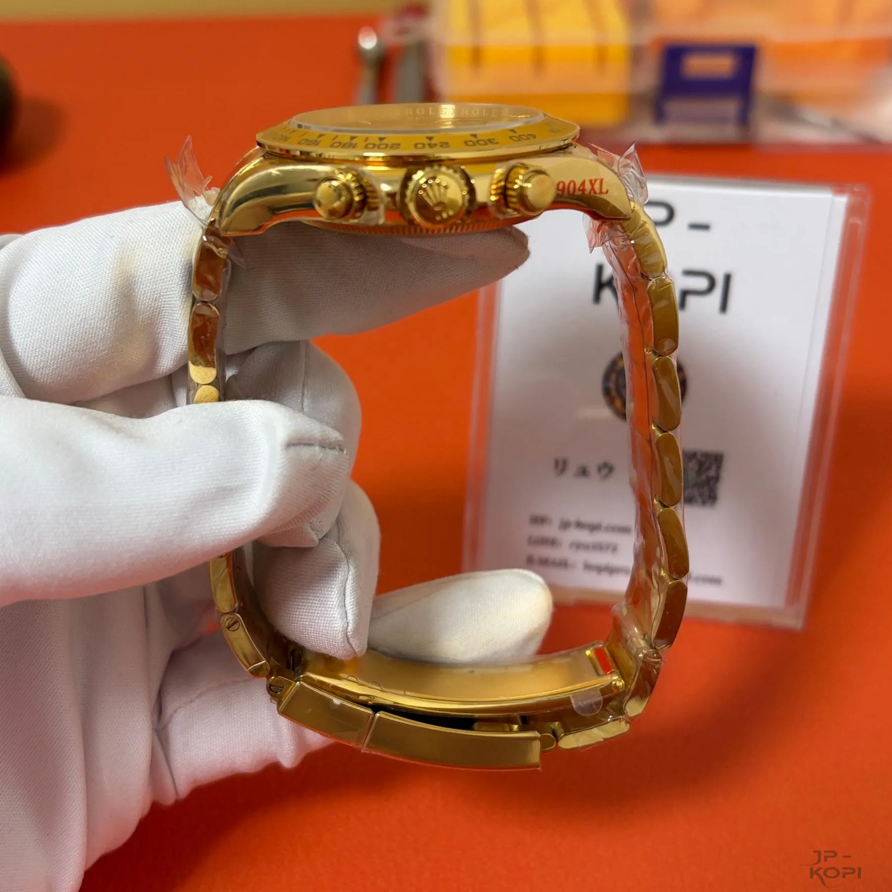 ロレックス デイトナ 126508-0008 グリーン&イエローゴールド 上海Cal.4131 加重版【QF工場製 高品質コピー腕時計】 - 画像 (7)