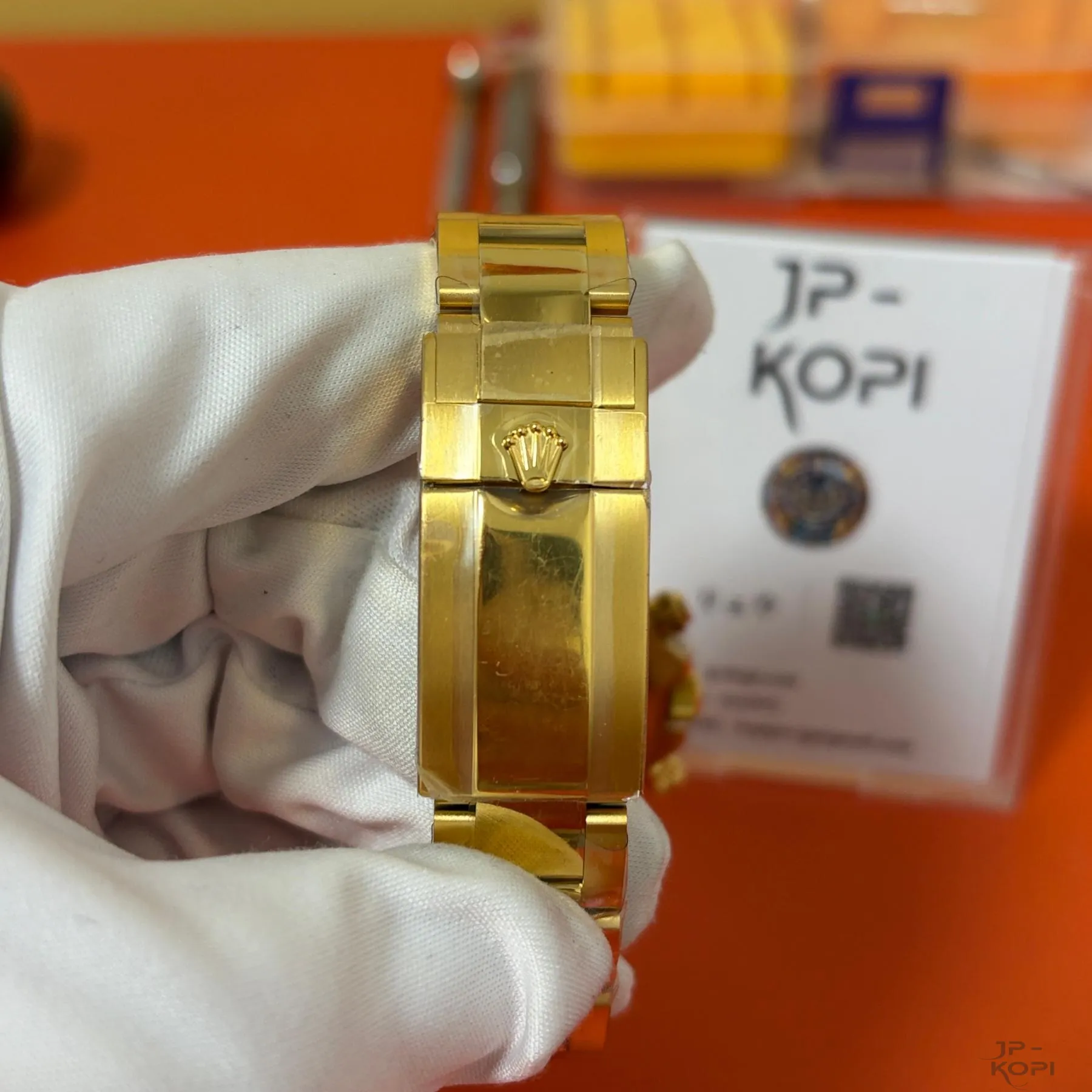 ロレックス デイトナ 126508-0008 グリーン&イエローゴールド 上海Cal.4131 加重版【QF工場製 高品質コピー腕時計】 - 画像 (8)