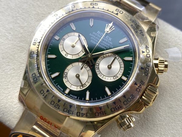 ロレックス デイトナ 126508-0008 グリーン＆イAエローゴールド  Cal.4131 加重版【QF工場出品】 - 画像 (2)