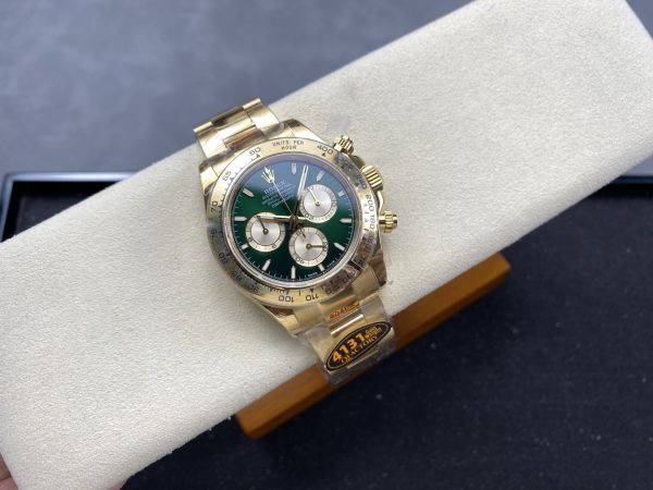 ロレックス デイトナ 126508-0008 グリーン＆イAエローゴールド  Cal.4131 加重版【QF工場出品】 - 画像 (4)