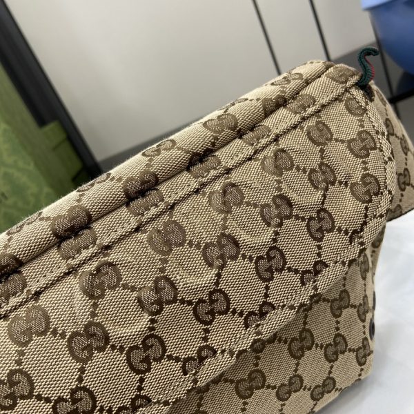 グッチ GUCCI 804262 メンズGGキャンバスウエストバッグ ベージュ×エボニー ベルトバッグ - 画像 (6)
