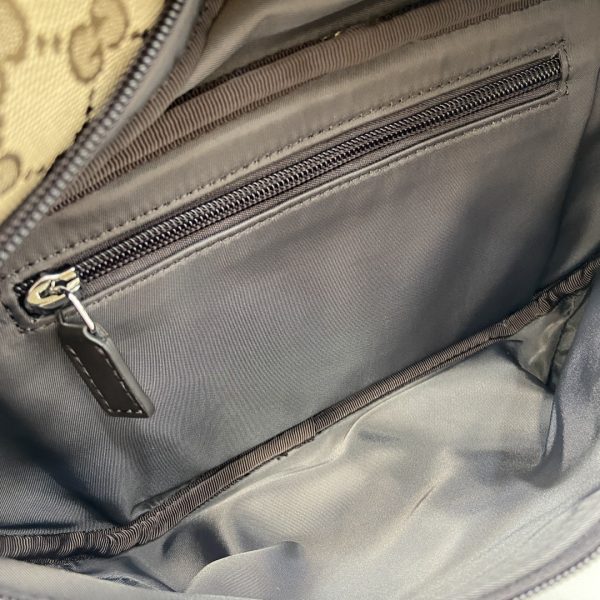 グッチ GUCCI 804262 メンズGGキャンバスウエストバッグ ベージュ×エボニー ベルトバッグ - 画像 (9)