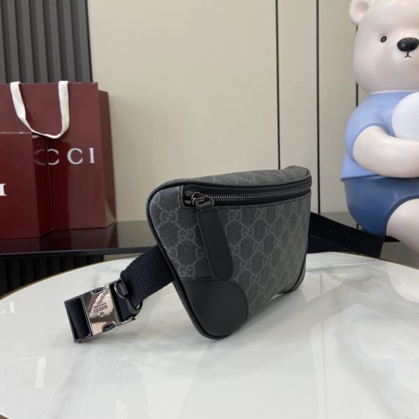 グッチ GUCCI 821162 レプリカ · GGエンブレム クラシックブラックウエストバッグ /ベルトバッグ クラシックブラック - 画像 (4)