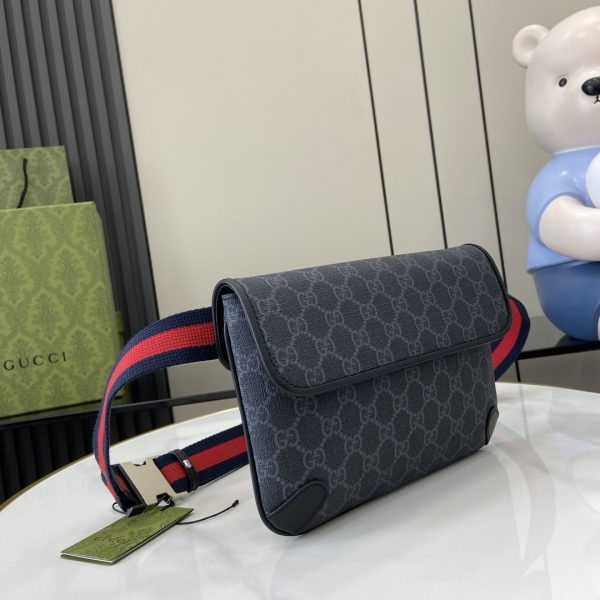 グッチ GUCCI 792091 レプリカ · GGスプリーム ウエストバッグ/ベルトバッグ オールブラック - 画像 (2)