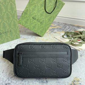 グッチ GUCCI 771422 レプリカ · GGエンボスレザー ウエストバッグ/ベルトバッグ テックブラック