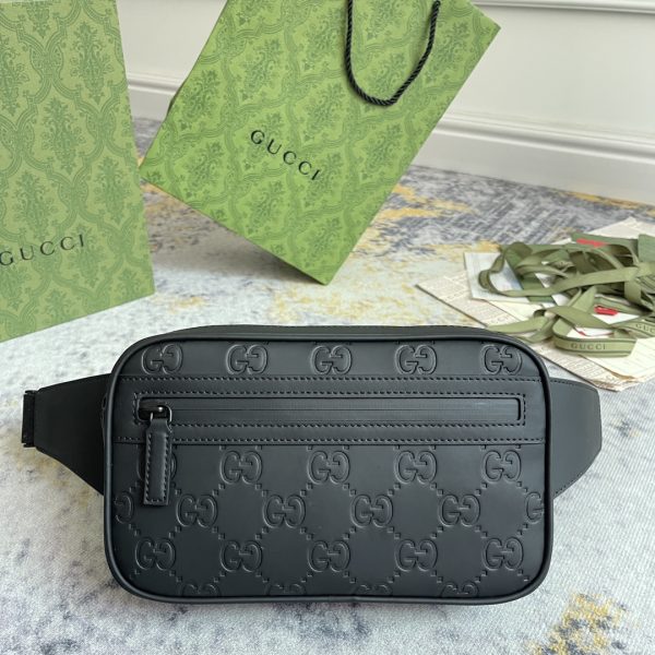 グッチ GUCCI 771422 レプリカ · GGエンボスレザー ウエストバッグ/ベルトバッグ テックブラック
